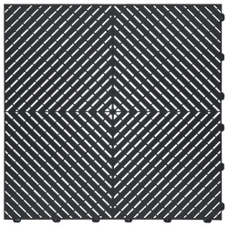 Swisstrax Jet Black Ribtrax Smooth Pro Garage Floor Tiles (6 Pack)