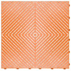 Swisstrax Tropical Orange Ribtrax Smooth Pro Garage Floor Tiles (6 Pack)