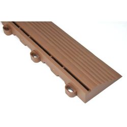 Swisstrax Walnut Brown Pro Series Looped Floor Tile Edge Piece (10 Pack)