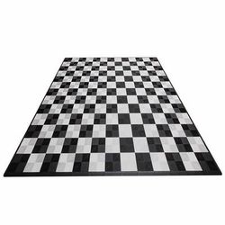 Swisstrax Double Car Garage Floor Mat In Ribtrax Pro Tiles (Checkered - Black, White)