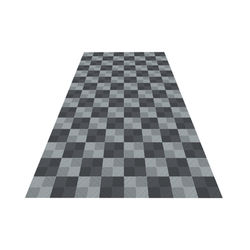 Swisstrax 1-Car Garage Bundle In Ribtrax Pro Tiles (Checkered - Silver, Grey)