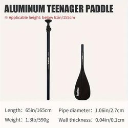 "TEMU Koetsu Adjustable Aluminum Paddle - , Surfboards & Kayaks, To 61" Tall Users, Black"