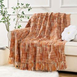 "TEMU Fall Throw Blanket Throw Blankets For Bed, Sofa, Halloween Decor, Farmhouse Throw For Home Decor, 50"x60""