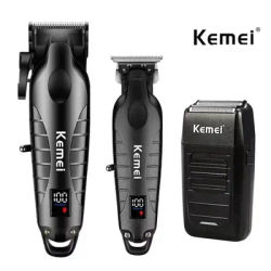 Kemei Rechargeable Hair Clipper Kit Men Electric Shaver Hair Trimmer Professional Hair Cutting Machine KM-2290 KM-2293 KM-1102