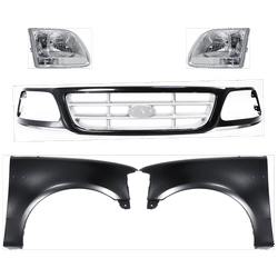 Replacement Fender Steel Primed, Front, Driver & Passenger Side, 1-year unlimited-mileage warranty KIT-022423-987