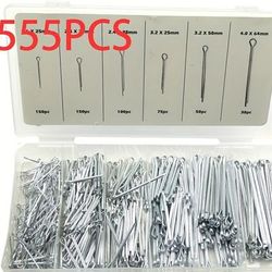TEMU 555pcs Cotter Pins Split Pin Fixings Assorted Set + Storage Case