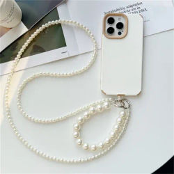 Pearl Chain Mobile Phone Hanging Rope Handheld Shoulder Strap Detachable Back Crossbody Lanyard