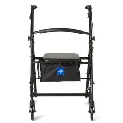 Medline Basic Rollator with 6" Wheels, Black, 1 EA (MDS86830EBL)