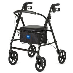 Medline Basic Rollator with 8" Wheels, Black, 1 EA (MDS86830EBL8)