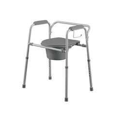 Medline Knockdown Steel Bedside Commode, 1 EA (MDS89664KD)