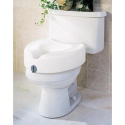 Medline 5" Raised Toilet Seat, With Lock, No Arms, 400 lb. Weight Capacity, 1/CS (G4-501RX1)