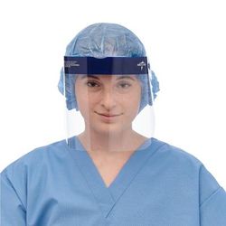 Medline Disposable Face Shield with Foam Top and Elastic Band, Full Length, 7.5" Long, 96/CS (NONFS300)