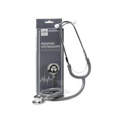 Medline Dual-Head Pediatric Stethoscope, Gray, 1 EA (MDS9557)
