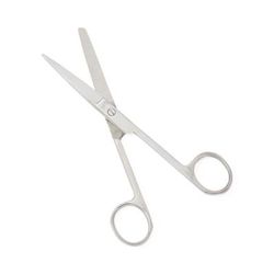 Medline O.R. Scissors, Nonsterile, Single-Use, Straight, Sharp/Blunt, 5.5'', 12/BX (MDS10376)
