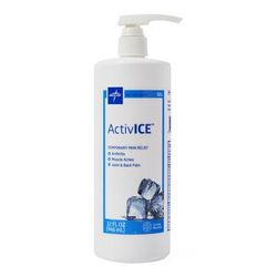 Medline ActivICE Topical Pain Reliever, 32 oz. Gel Pump Bottle, 1 EA (MDSAICE32H)