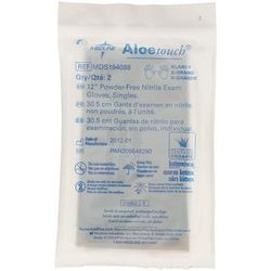Medline AloeTouch 12" Powder-Free Nitrile Exam Gloves, Sterile Pairs, Size XL, 50/BX (MDS194088Z)