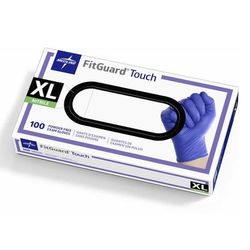 Medline FitGuard Touch Powder-Free Nitrile Exam Gloves, Size XL, 1000/CS (FG100XL)
