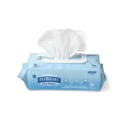 Fitright Soft Dry Wipes, 8" x 8", 100/PK (FRDW263854Z)