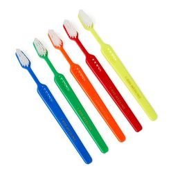 Medline Super Soft Toothbrush, Pediatric, Variety Pack (Blue, Green, Orange, Red, and Yellow), 72/CS (MDS096081)