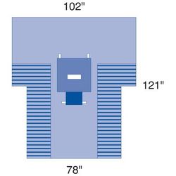 Medline Transverse Laparotomy Pack, Sirus, 4/CS (DYNJP3070S)