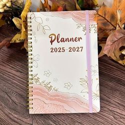 TEMU 3-year 2025-2027 Monthly Planner, 12-month Calendar, Softbound, Fitness Training Schedule, Adult, Light Blue, Pink, Paper Material, 1pc