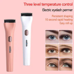 Heat Curling Electric Eyelash Curler 3 Modes Electric Eye Lashes Portable Heated Eyelashes Curls Comb Long Lasting Makeup Tools