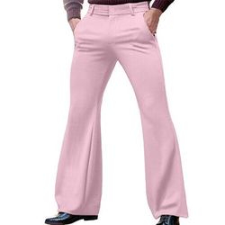 Retrò Vintage Anni '70 Pantaloni Pantaloni a zampa d'elefante Pantaloni a zampa Hippie Disco Tinta unica Costume Per uomo Halloween Carnevale Feste Abbigliamento Quotidiano Parata dell'Orgoglio Adulti
