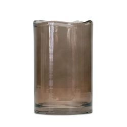 Vase 5"D x 8"H Glass by Melrose in Grey
