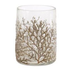 Dried Cedar Glass Candle Holder (Set of 3) by Melrose in Brown