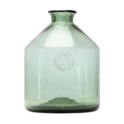 Vase 7"D x 9"H Glass by Melrose in Green