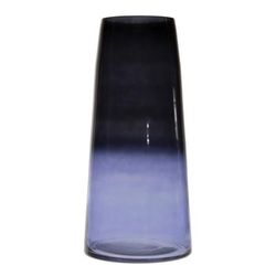 Blue Soda Lime Glass Vase 12.5"H by Melrose in Blue