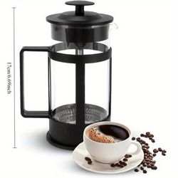 TEMU 350ml Coffee Maker Plunger French Press 3 Espresso Cup Capacity