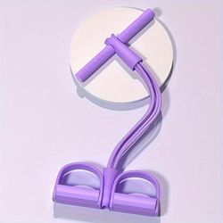 TEMU 1pc Yoga Pedal Puller, High- Elastic Latex, & Safe, For , Pilates, And Fitness Training, In Purple & Pink, Rubber Material