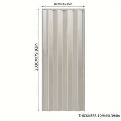 TEMU Pvc Folding Door Interior Sliding Accordion Panel Interior Folding Door Compartment Panel Bathroom Door Room Door
