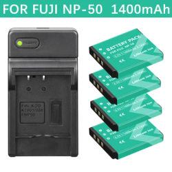 1400mAh NP-50 NP 50 Camera Battery For Fujifilm FinePix XF1 X10 X20 XP100 XP170 F100fd XP200 F70EXR F200EXR + LED Charger