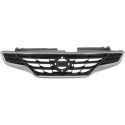 ReplaceXL Grille Assembly Plastic Chrome Shell with Black Insert Grille, 1-year unlimited-mileage warranty REPN070145