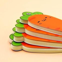 TEMU 4pcs/260 Notepad Carrot Portable Notepad Blank Word Book Card