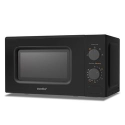 TEMU Comfee' Black Compact Microwave Oven 700w With Manual Control - 20l For Small Kitchens, 5 Power Levels & Quick , Cm-m202cc (bk)