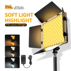 Pixel LED Light 20W for DSLR Camera Camcorder Continuous Lights with Charger Photography Photo Video Studio P30