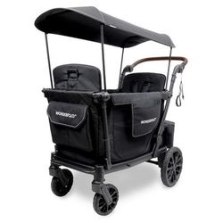 WonderFold L2 Double (2 Seater) Stroller Wagon - Black