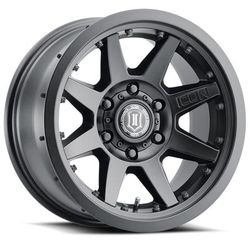 ICON Vehicle Dynamics Wheel Aluminum Satin Black, Lifetime Limited Warranty - 2-year Poweder Coat Finish ICNWH21817856350SB