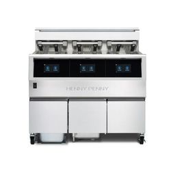 Henny Penny OFE513.0 Commercial Electric Fryer - (3) 30 lb Vat, Floor Model, 208v/3ph, Stainless Steel
