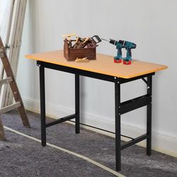 TEMU Foldable Garage Work Bench, Craft Table Mdf Workstation, Heavy-duty With Ruler, Protractor