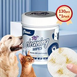 TEMU Mioszzi 130pcs 1pc/520pcs 4pcs Pet Eye Wipes, Non-woven Fabric, Removes Tear Stains, Suitable For Dogs And Cats, Designed To , Ear Wax, Soft Thick Disposable Pet Ear Wipes