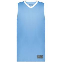 Augusta Sportswear AS6886 Athletic Match-Up Basketball Jersey T-Shirt in Columbia Blue/White size XL | Polyester 6886