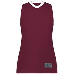 Augusta Sportswear 6888 Athletic Women's Match-Up Basketball Jersey T-Shirt in Maroon/White size 2XL | Polyester