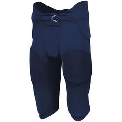 Russell Athletic F25PFM Integrated 7-Piece Pad Football Pant in Navy Blue size Large | Polyester