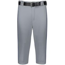 Russell Athletic R21LGM Piped Diamond Series Baseball Knicker 2.0 in Gray/Navy Blue size 2XL | Polyester