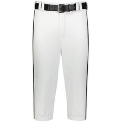 Russell Athletic R21LGM Piped Diamond Series Baseball Knicker 2.0 in White/Black size Large | Polyester