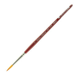Silver Brush Golden Natural Series Paint Brush 2000S, Size 6, Round, Natural And Synthetic Blend, Red
